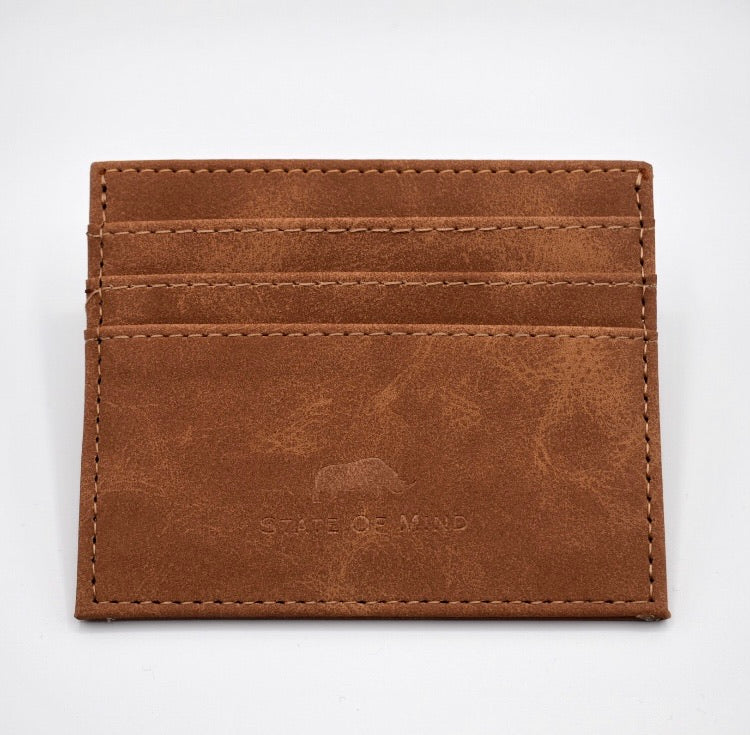 Vegan Leather Wallet- Brown