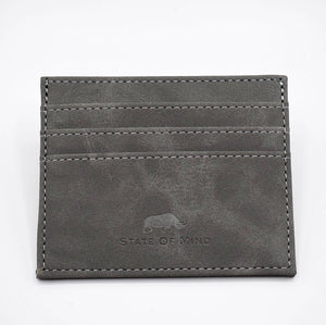 Vegan Leather Wallet - Grey