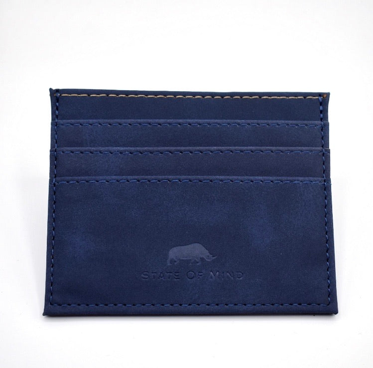 Vegan Leather Wallet - Navy
